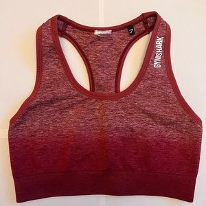Gymshark Adapt Ombre Seamless Sports Bra - Burgundy Marl/Burgundy